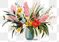 PNG  Wedding flower painting plant art.
