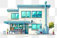 PNG Cartoon of laboratory architecture building house.