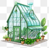 PNG Cartoon of greenhouse architecture building outdoors