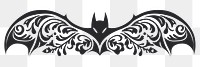 PNG Divider doodle border bat line logo creativity.