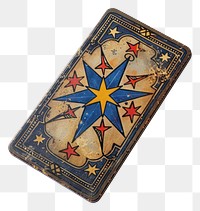 PNG Star tarot card white background pattern compass.