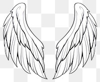 PNG Illustration of a wing sketch cartoon drawing.