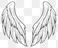 PNG Illustration of a wing sketch cartoon drawing.