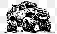 PNG Illustration of a truck sketch vehicle drawing.