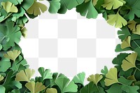 PNG Green ginko leaves frame backgrounds outdoors nature.