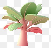 PNG 3d cartoon rendering Tropical tree icon vegetable pottery produce.