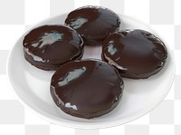 PNG Chocolate scones confectionery dessert biscuit.