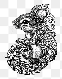 PNG  Chipmunk illustrated drawing person.