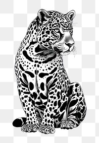 PNG  Jaguar jaguar illustrated wildlife.