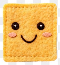 PNG Felt stickers of a single cracker confectionery biscuit sweets.