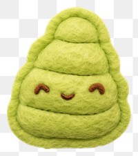 PNG Felt stickers of a single green tea croissant confectionery football sports.