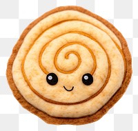 PNG Felt stickers of a single puff pastry confectionery biscuit sweets.