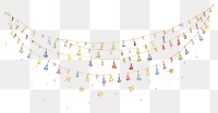 PNG Party border chandelier confetti paper.