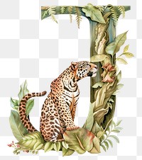 PNG The letter J wildlife leopard nature.
