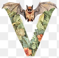 PNG The letter V bat nature 