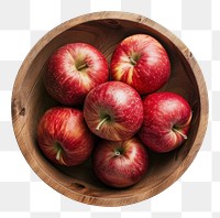 PNG A bowl of apple produce fruit plant.