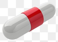 PNG 3D icon of a pill medication cosmetics lipstick.