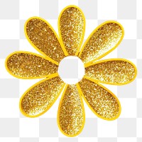 PNG Frame glitter flower jewelry yellow shape.