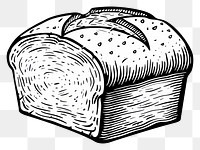 PNG  Loaf of bread drawing illustrated sketch.