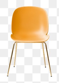 Yellow modern chair png sticker, transparent background