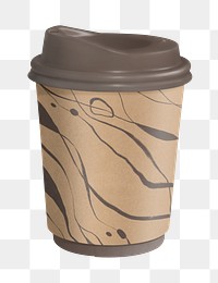 PNG brown coffee cup, transparent background