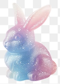 PNG 3d jelly glitter rabbit animal mammal representation.
