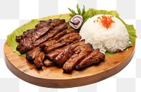 PNG Grilled Pork with Sticky Rice pork mutton food.