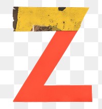 PNG Alphabet Z paper craft collage text symbol letter.
