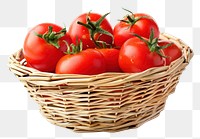 PNG Tomatoes in a basket vegetable plant food.