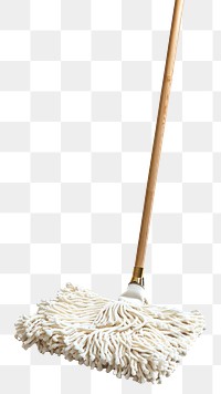 PNG Beige squeeze-clean flat mop cleaning person broom.
