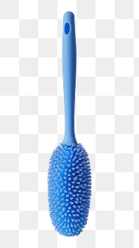PNG Blue toilet brush toothbrush cosmetics device.