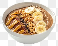 PNG Peanut butter acai bowl dessert food studio shot.