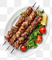PNG Photo of kebab meat food dish.