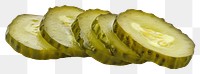 PNG Horizontal slices of pickled gherkin fruit plant food.