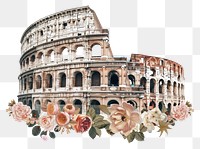 PNG Colosseum landmark tourism flower.