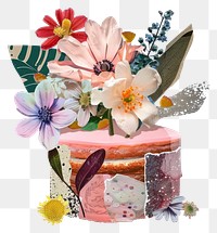 PNG  Flower Collage cake flower dessert collage