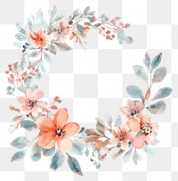 PNG Funeral border watercolor pattern wreath flower.