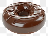 PNG A chocolate pong de ring donut confectionery clothing apparel.