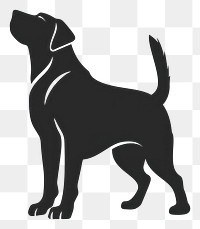 PNG A dog silhouette stencil animal.