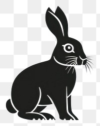 PNG A rabbit stencil animal mammal.