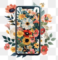 PNG Flower Collage Smartphone pattern flower electronics.
