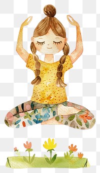 PNG Yoga woman art white background representation