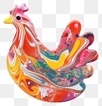 PNG  Acrylic pouring chicken accessories accessory pottery.