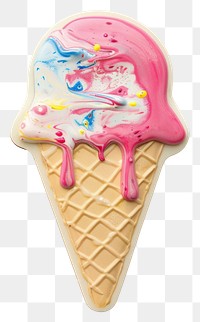PNG  Acrylic pouring ice cream dessert creme food.
