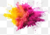 PNG Yellowmagenta holi paint color powder backgrounds purple white background