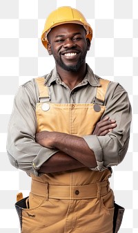 PNG Joyful male african american builder hardhat helmet adult