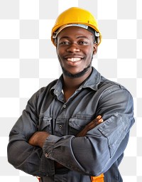 PNG Joyful male african american builder hardhat helmet adult