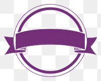 PNG Purple circle award ribbon banner animal shark logo.