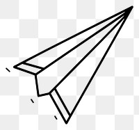 PNG Paper plane white line aircraft.