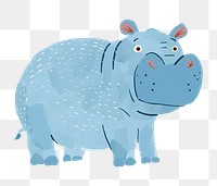 Hippopotamus png cute animal, transparent background